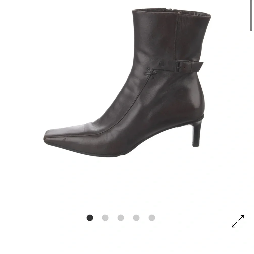 Gucci Brown Leather Heeled Boots - Picture 3 of 12